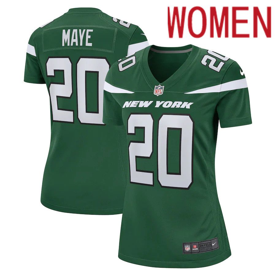 Women New York Jets #20 Marcus Maye Nike Gotham Green Game NFL Jersey